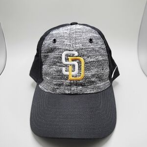San Diego Padres Nike adjustable ball cap hat.  Gray & Black.
